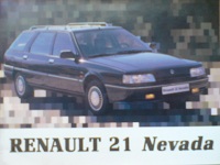 RENAULT 21 Nevada Betriebsanleitung 1992 Bedienungsanleitung Handbuch BA 